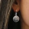 Sterling Silver Round Disc Hammered Dangle Earrings Elegant Drop Earrings Perfect Gift For Women 2