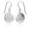 Sterling Silver Round Disc Hammered Dangle Earrings Elegant Drop Earrings Perfect Gift For Women 0