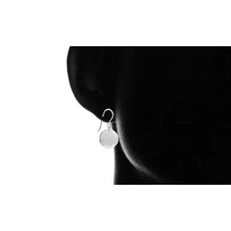 Sterling Silver Round Disc Hammered Dangle Earrings Elegant Drop Earrings Perfect Gift For Women 3