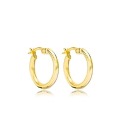sterling silver yellow gold french lock hoop earrings, hoop, stylish earrings for men and women, perfect gift idea