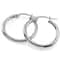 Sterling Silver French Lock Hoop Earrings Stamped Unisex Design 0