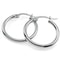 Sterling Silver French Lock Hoop Earrings Stamped Unisex Design 0