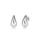 Sterling Silver Chunky Teardrop Hoop Earrings Elegant Silver Style Butterfly Push Back Closure Perf 0