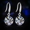 Gold Plated Earrings For Women White Gold CZ Crystal Drop Dangle Hypoallergenic Fish Hook Earrings 2