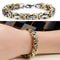 Gold And Silver Mens Stainless Steel Byzantine Bracelet Link Chain MechanicInspired Perfect Gift Fo 2