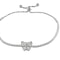 Swarovski Crystal Tennis Bracelet For Women Adjustable Butterfly Bolo White Gold Plated Brass 2