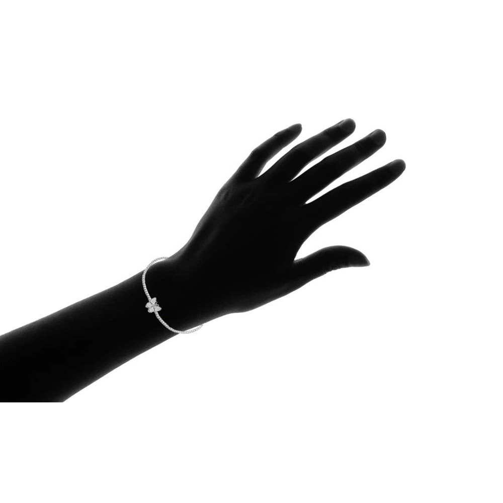 Swarovski Crystal Tennis Bracelet For Women Adjustable Butterfly Bolo White Gold Plated Brass 3