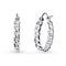 Sterling Silver Huggie Hoop Earrings For Women 20mm Curb Chain French Lock ClipOn Silver Hoop Earri 0