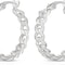 Sterling Silver Huggie Hoop Earrings For Women 20mm Curb Chain French Lock ClipOn Silver Hoop Earri 1