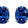 Sterling Silver CZ Stud Earrings Sapphire Oval Cut Clear 6mm Round Square 0