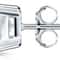 Sterling Silver Princess Cut Stud Earrings Cubic Zirconia Silver Round CZ Perfect Gift Set 3