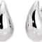 Sterling Silver Chunky Teardrop Hoop Earrings Silver Butterfly Push Back Perfect Gift For Women Gi 0