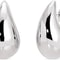 Sterling Silver Chunky Teardrop Hoop Earrings Silver Butterfly Push Back Perfect Gift For Women Gi 0