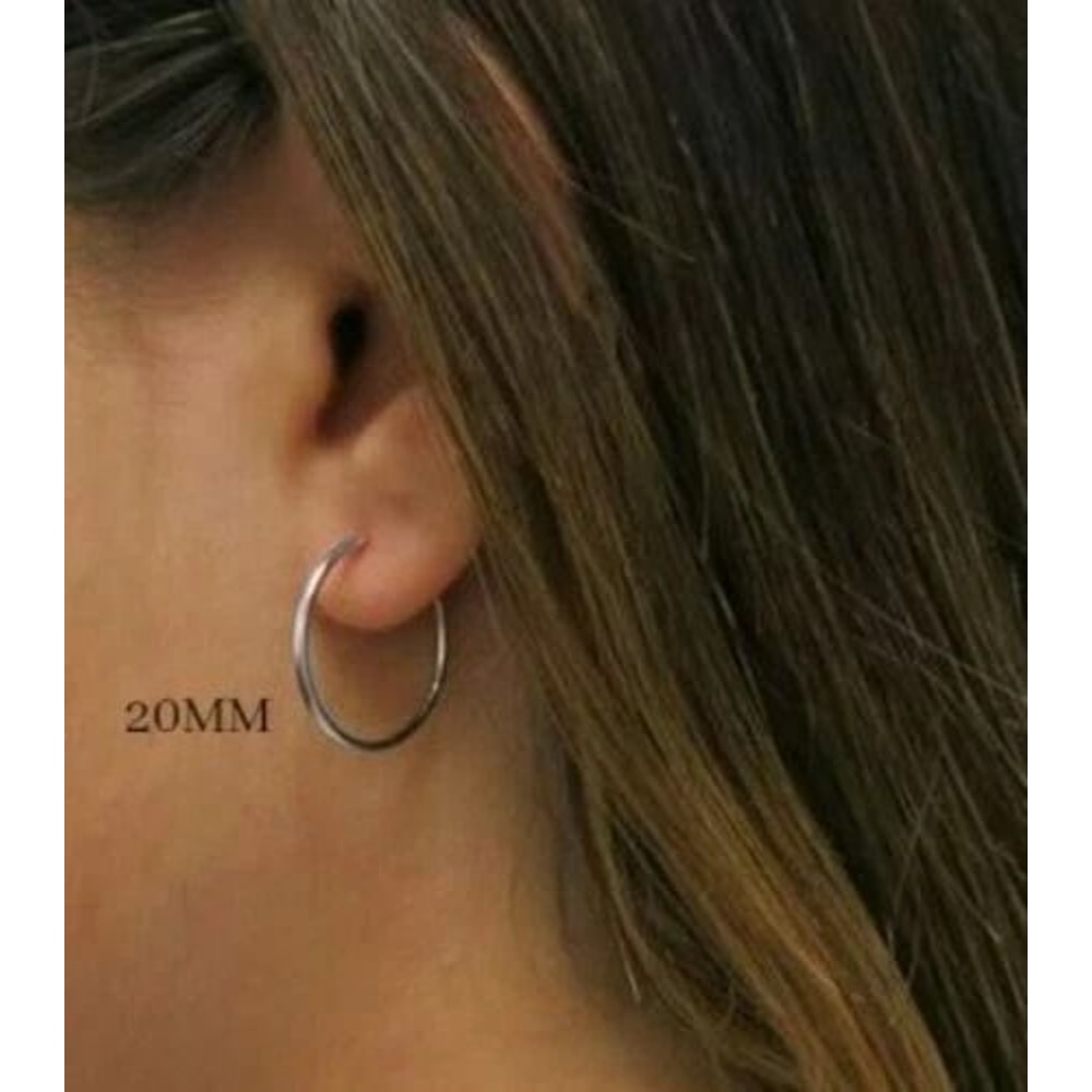 Sterling Silver Hoop Earrings For Women 3 Pack Set Elegant Design Lead And NickelFree Jewelry 3