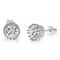 Crystal White Round Crown Stud Earrings White Gold Plated Hypoallergenic Elegant Design For Any Occ 0