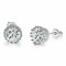 Crystal White Round Crown Stud Earrings White Gold Plated Hypoallergenic Elegant Design For Any Occ 0