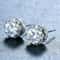 Crystal White Round Crown Stud Earrings White Gold Plated Hypoallergenic Elegant Design For Any Occ 4