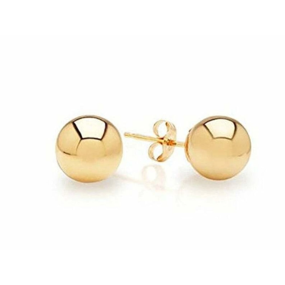 Sterling Silver Ball Stud Earrings Gold Plated Ball Studs Gold Plated Studs Butterfly Fastening 0