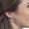 Inside Out White Gold Plated Round Hoop Earrings With Cubic Zirconia Hypoallergenic Elegant Design 3