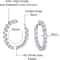 Inside Out White Gold Plated Round Hoop Earrings With Cubic Zirconia Hypoallergenic Elegant Design 5