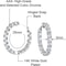 Inside Out White Gold Plated Round Hoop Earrings With Cubic Zirconia Hypoallergenic Elegant Design 5