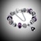 Purple Crystal CZ Charm Bracelet Swarovski Elements Gold Plated White Gold Elegant Heart Design For 2