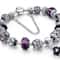 Purple Crystal CZ Charm Bracelet Swarovski Elements Gold Plated White Gold Elegant Heart Design For 0