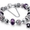 Purple Crystal CZ Charm Bracelet Swarovski Elements Gold Plated White Gold Elegant Heart Design For 0