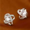 Love Forever Elegant Crystal Sterling Silver Women Jewelry Ear Stud Earrings 2