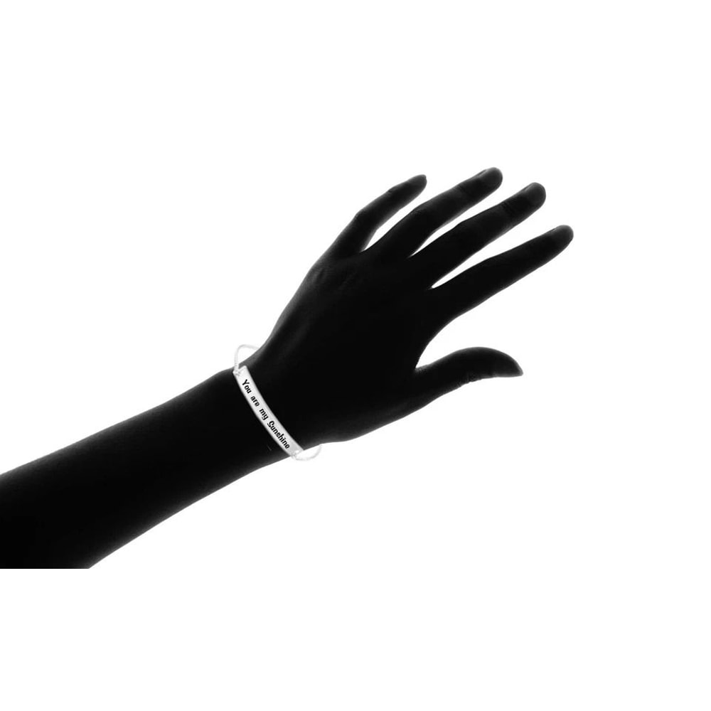 Adjustable Bolo Bracelet You Are My Sunshine Engraved Solid Sterling Silver Jewelry Gift 3