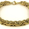 Gold Mechanic Byzantine Bracelet Mens Stainless Steel Link Chain For Modern Elegance 0
