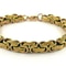 Gold Mechanic Byzantine Bracelet Mens Stainless Steel Link Chain For Modern Elegance 3