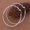 Large Thin Hoop Earrings For Women Sterling Silver Round Snap Closure Polished Finish 1