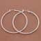 Large Thin Hoop Earrings For Women Sterling Silver Round Snap Closure Polished Finish 4