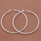 Large Thin Hoop Earrings For Women Sterling Silver Round Snap Closure Polished Finish 4