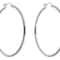 Large Thin Hoop Earrings For Women Sterling Silver Round Snap Closure Polished Finish 0