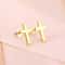 Small Sterling Silver Gold Cross Stud Earrings For Men Women And Children Hypoallergenic Perfect G 1