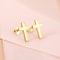 Small Sterling Silver Gold Cross Stud Earrings For Men Women And Children Hypoallergenic Perfect G 1