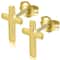 Small Sterling Silver Gold Cross Stud Earrings For Men Women And Children Hypoallergenic Perfect G 0