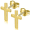 Small Sterling Silver Gold Cross Stud Earrings For Men Women And Children Hypoallergenic Perfect G 0