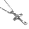 Silver Cross Pendant Necklace Mens Stainless Steel Figaro Chain Unique Jewelry Gift 4