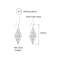 Fancy Sterling Silver Diamond Shape Chandelier Drop Earrings Hook Dangle Elegant And Lightweight Je 3
