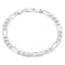 Solid Sterling Silver Figaro Chain Bracelet Link Style With Lobster Clasp For Men Women 7