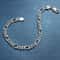 Solid Sterling Silver Figaro Chain Bracelet Link Style With Lobster Clasp For Men Women 1