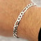 Solid Sterling Silver Figaro Chain Bracelet Link Style With Lobster Clasp For Men Women 3