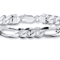 Solid Sterling Silver Figaro Chain Bracelet Link Style With Lobster Clasp For Men Women 0