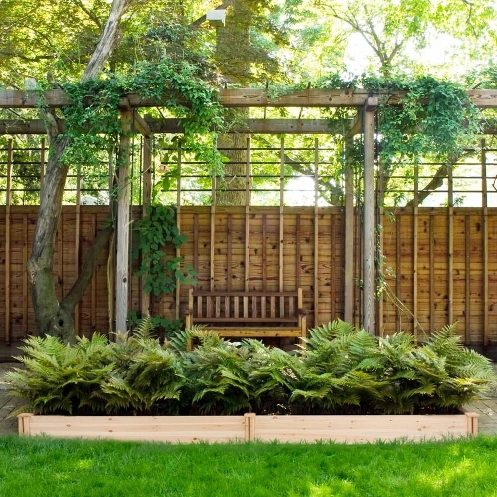 Raised Garden Bed Kit Wooden Planter Box For Outdoor Use Grow Vegetables Flowers Herbs NonToxic Fi 4