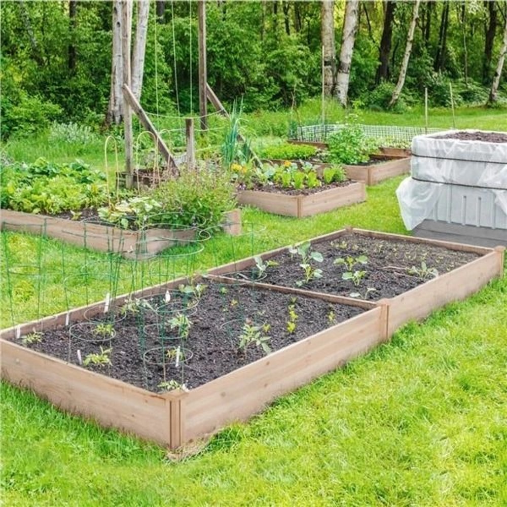 Raised Garden Bed Kit Wooden Planter Box For Outdoor Use Grow Vegetables Flowers Herbs NonToxic Fi 9