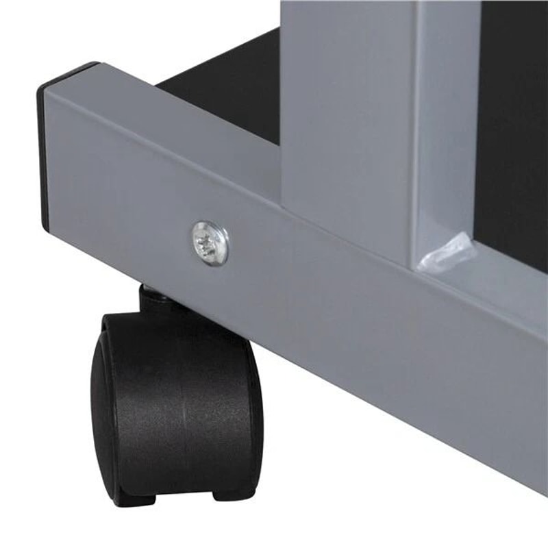 Compact Corner Laptop Work Desk Small Spaces Rolling Computer Desk Printer Table With Storage 7