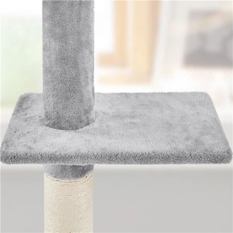 Adjustable FloortoCeiling Cat Tree Tower Condo Scratching Posts For SmallMedium Cats 7
